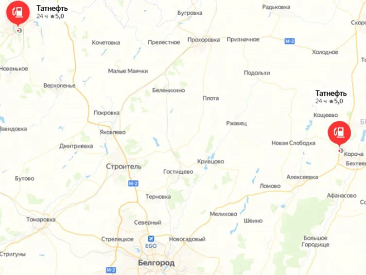 Растет сеть АЗС Татнефть на территории Белгородской области.